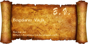 Bogdanu Vajk névjegykártya